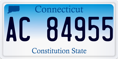 CT license plate AC84955
