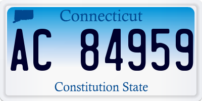 CT license plate AC84959