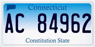CT license plate AC84962