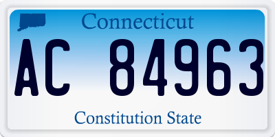 CT license plate AC84963