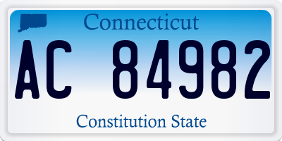 CT license plate AC84982