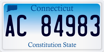 CT license plate AC84983