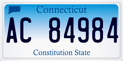 CT license plate AC84984