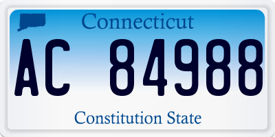 CT license plate AC84988