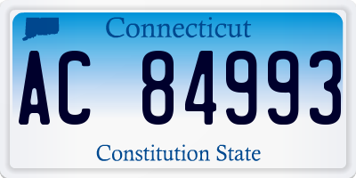 CT license plate AC84993