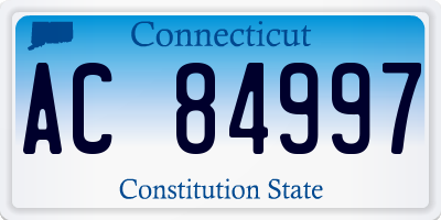 CT license plate AC84997