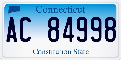 CT license plate AC84998
