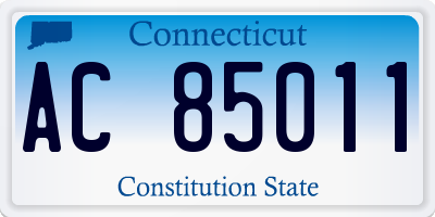 CT license plate AC85011