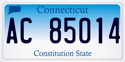 CT license plate AC85014
