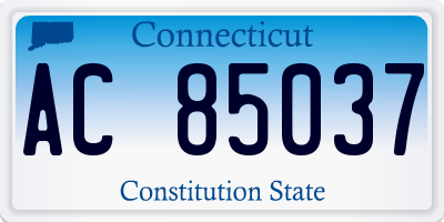 CT license plate AC85037