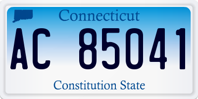 CT license plate AC85041