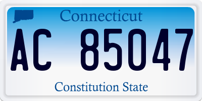 CT license plate AC85047