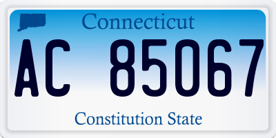 CT license plate AC85067