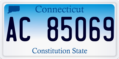 CT license plate AC85069