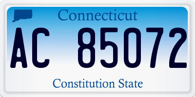 CT license plate AC85072