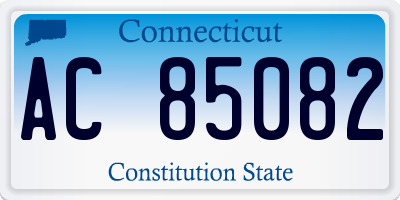 CT license plate AC85082