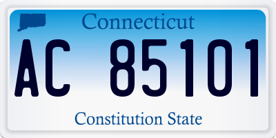 CT license plate AC85101