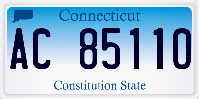 CT license plate AC85110