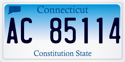CT license plate AC85114