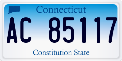 CT license plate AC85117