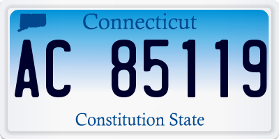 CT license plate AC85119