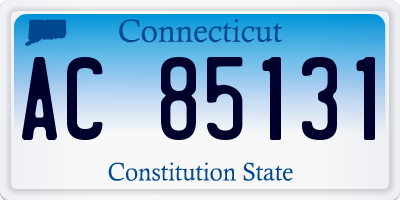 CT license plate AC85131