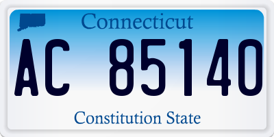 CT license plate AC85140