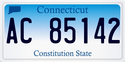 CT license plate AC85142
