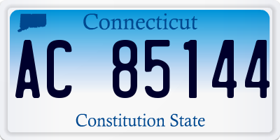 CT license plate AC85144