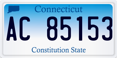 CT license plate AC85153