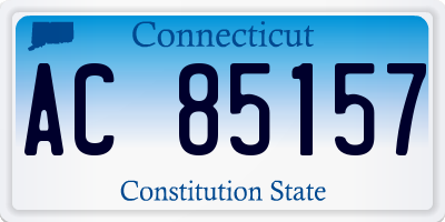 CT license plate AC85157