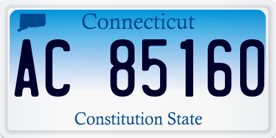 CT license plate AC85160