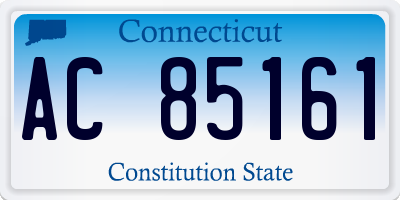CT license plate AC85161