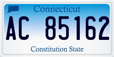 CT license plate AC85162
