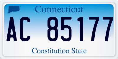 CT license plate AC85177