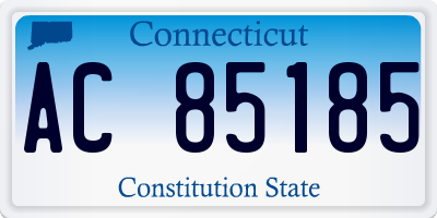 CT license plate AC85185