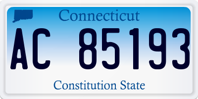 CT license plate AC85193