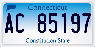 CT license plate AC85197