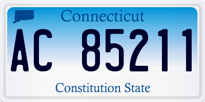 CT license plate AC85211