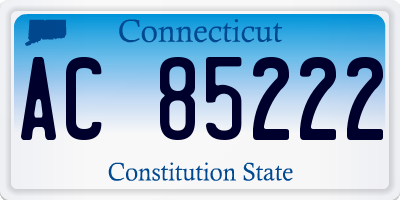 CT license plate AC85222