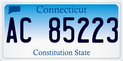 CT license plate AC85223