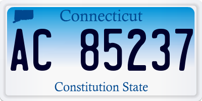 CT license plate AC85237
