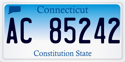 CT license plate AC85242