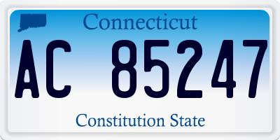 CT license plate AC85247