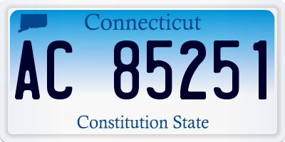 CT license plate AC85251