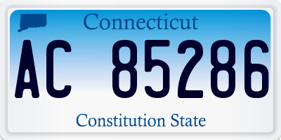 CT license plate AC85286