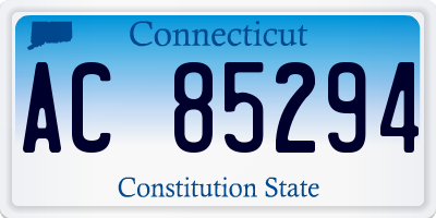 CT license plate AC85294