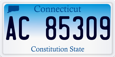 CT license plate AC85309