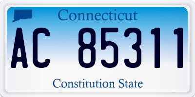 CT license plate AC85311