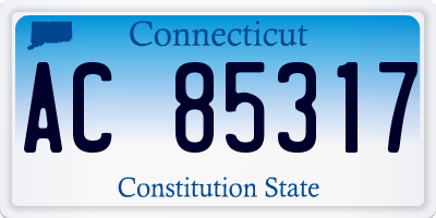 CT license plate AC85317